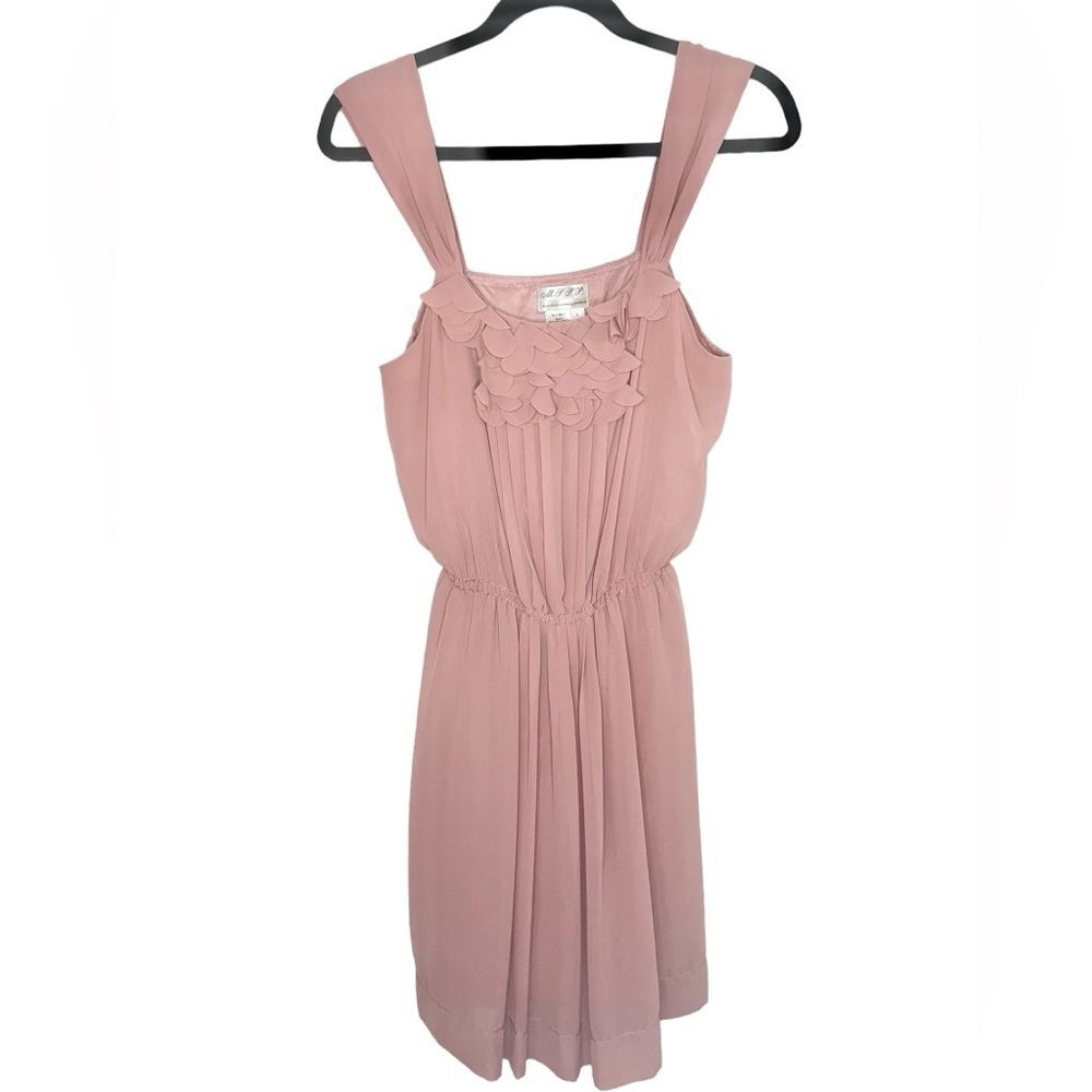 MSSP Max Studio Blush Pink Sleeveless Lined Knee Length Women's Dress Size Large